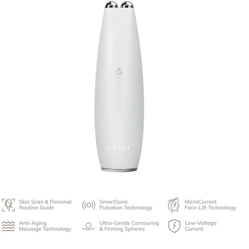 Микротоковая ручка для подтяжки кожи лица GESKE MicroCurrent Face-Lift Pen 6в1 white (HB0128)