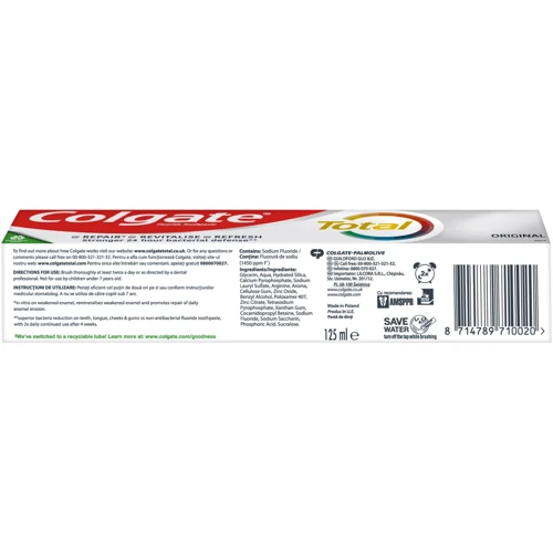 Colgate Total Original Зубная паста 125 ml: Класс косметики Масс-маркет