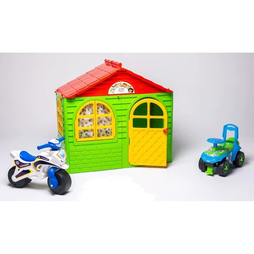 Домик со шторками Active Baby маленький зелено-красный фото 4