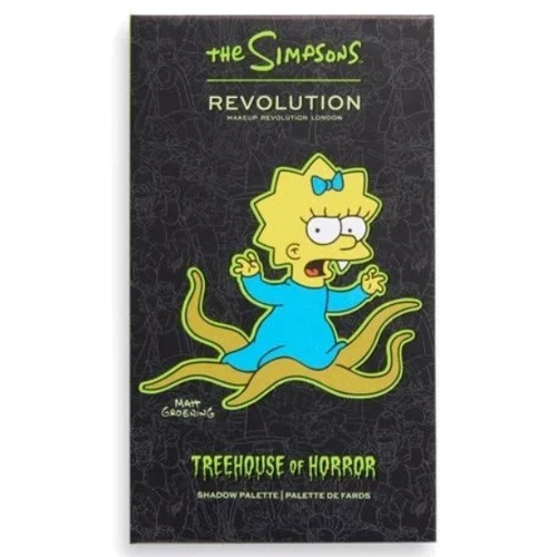 Makeup Revolution The Simpsons Mini Eyeshadow Palette Maggie The Alien Палетка теней для век 7.2g: Класс косметики Профессиональная
