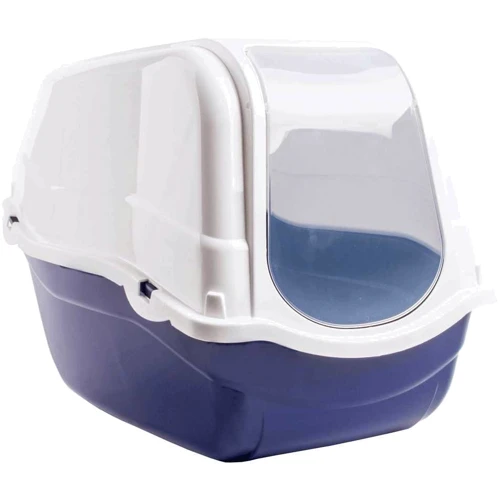 Туалет-бокс для котів Bergamo Romeo Blue з фільтром 57x39x41 см синій