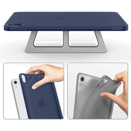 Аксесуар для iPad BeCover Case Book Tri Fold Hard Deep Blue for iPad Air (2020-2025) (711413): Матеріал штучна шкіра