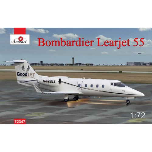 Модель Amodel Пасажирський літак Bombardier Learjet 55 (AMO72347)