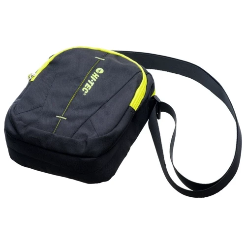 Сумка через плечо Hi-Tec Saquet 3 л черная (SAQUET-BLACK/LIME PUNCH): Тип ручки Без ручки, Плечевой ремень