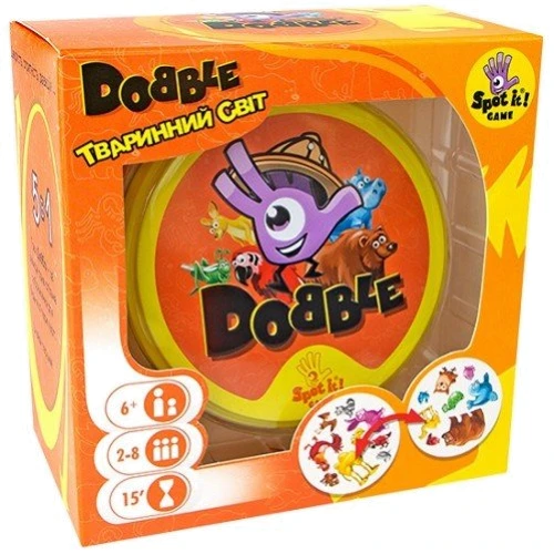 Настільна гра Dobble Animaux UA (Dobble тваринний світ) (Укр.)