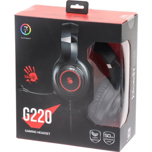 Наушники A4Tech Bloody G220 Black: Тип конструкции полноразмерные