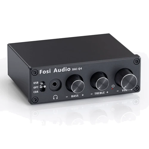 Fosi Audio SPDIF/Coaxial на RCA/3.5 DAC-Q4 Black
