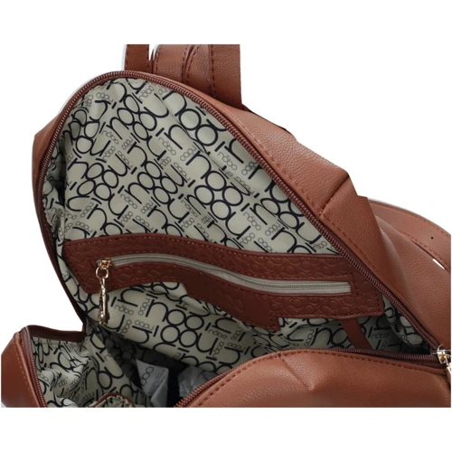 Жіночий рюкзак Nobo коричневий (NBAG-I2850-C017): Фактура матова, Зерниста