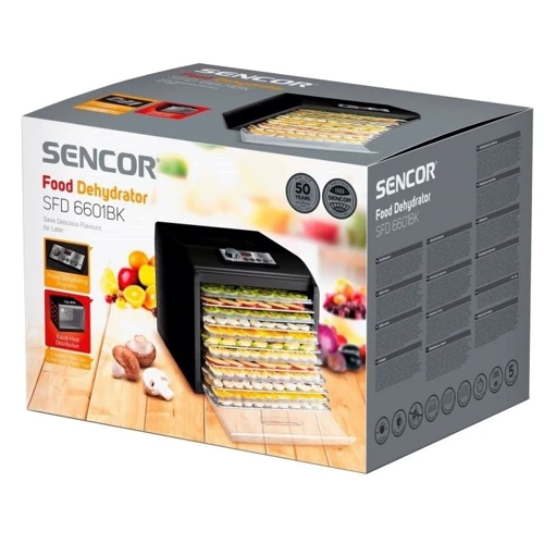 Сушарка для фруктів та овочів Sencor SFD 6601BK: Потужність, Вт 550