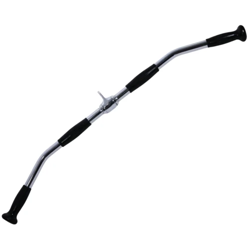 Ручка для верхней тяги York Fitness 91см изогнутая с резиновыми рукоятками, хром (00014961361599)