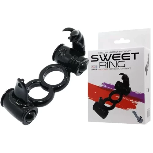 Эрекционное вибро кольцо с стимулятором клитора Sweet RING, BI-014079-1