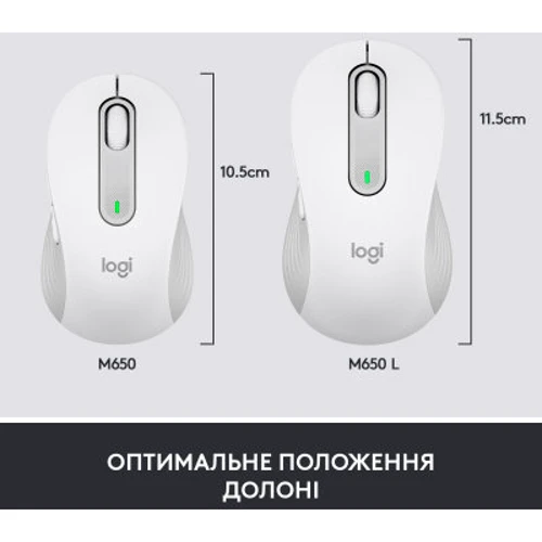 Мышь Logitech Signature M650 L Wireless Mouse for Business Off-White (910-006349): Количество кнопок 5