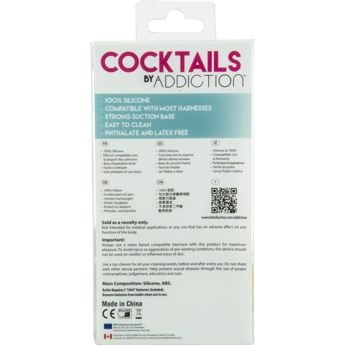 Фаллоимитатор на присоске ADDICTION Cocktails Peach Bellini