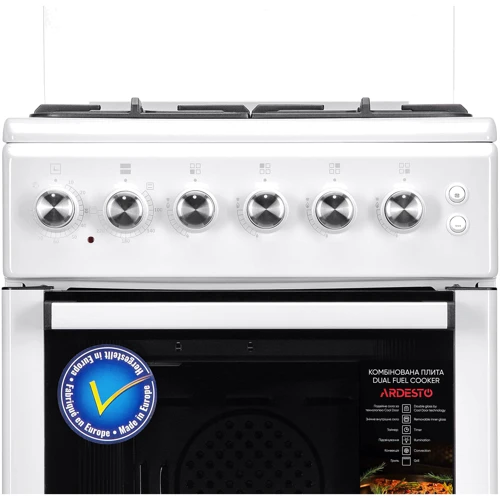 Плита комбінована Ardesto FSC-F5060PW: Об'єм духовки, л 52