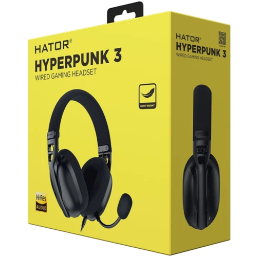 Наушники HATOR Hyреrpunk 3 Hi-Res Black (ESH01): Тип конструкции полноразмерные