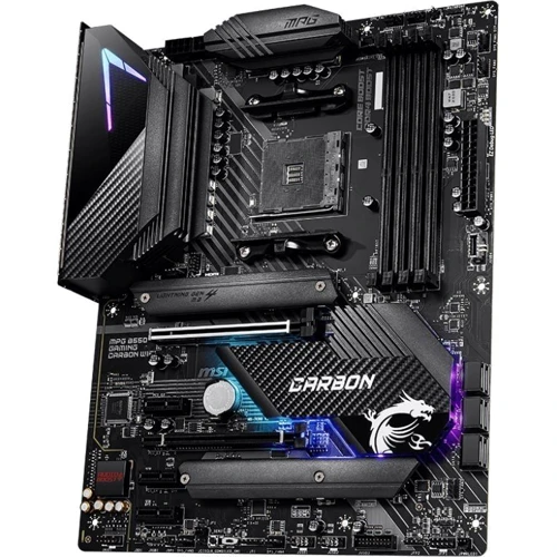 MSI MPG B550 GAMING CARBON WIFI: Разъемы на плате PCI Express x1, SATA 3.0, M.2