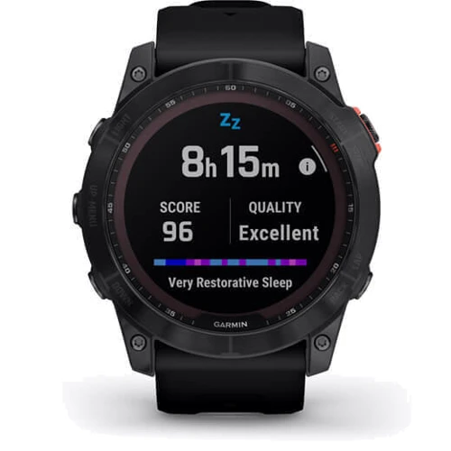 Смарт-часы Garmin Fenix 7X Solar Slate grey with black band (010-02541-01): Цвет ремешка черный