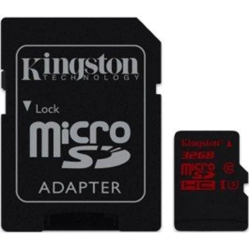Карта памяти Kingston 32GB microSDHC Class 10 UHS-I U3 V30 A1 + adapter (SDCR/32GB)