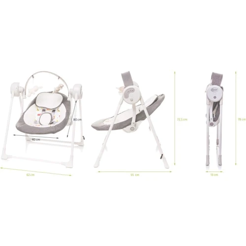 Гойдалка 4Baby Swing graphite (4SG03): Тип кресло-качели