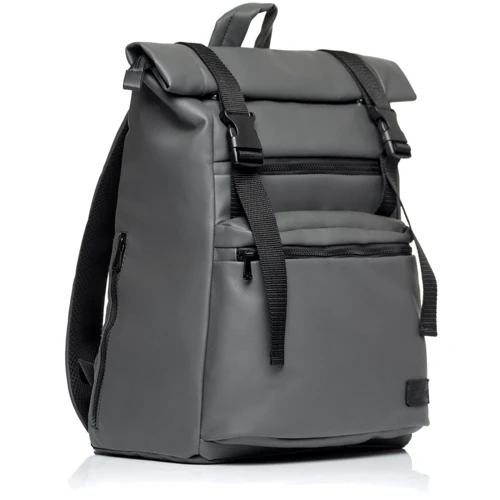 Женский рюкзак Sambag RollTop Zard серый (24238009): Тип ручки Плечевой ремень, Короткая ручка