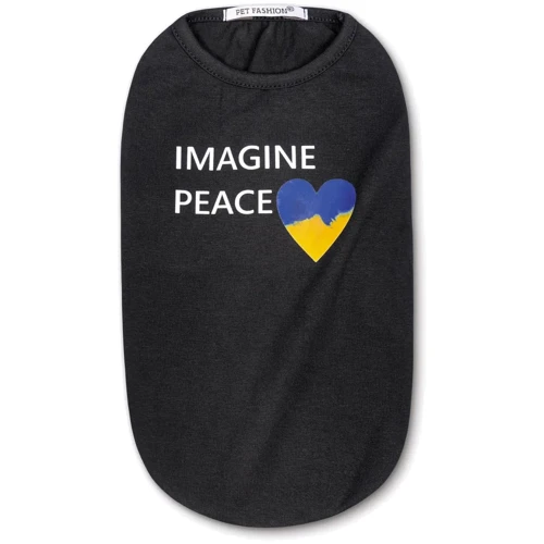 Борцовка для собак Pet Fashion IMAGINE PEACE размер L черная (4823082428212)