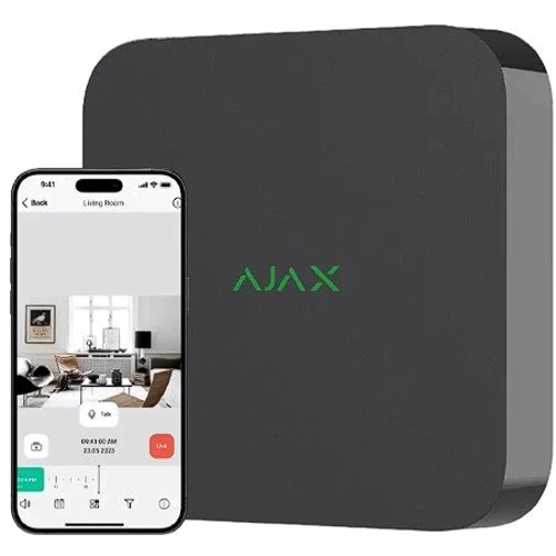 Регистратор видеонаблюдения Регистратор Ajax NVR (16ch) Jeweller Black