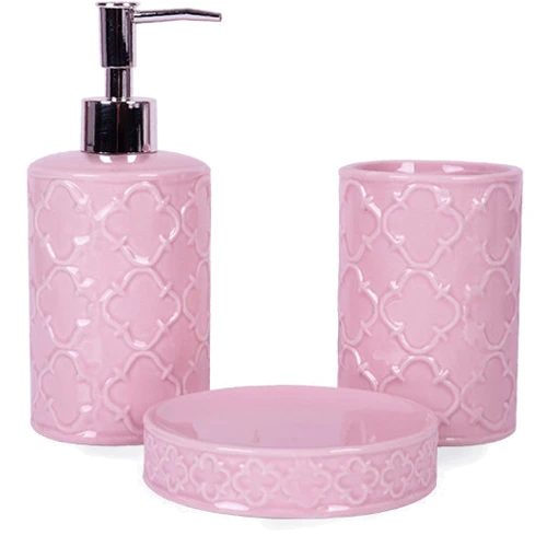 Набор для ванной комнаты Lefard 3 пр. (940-227): Тип Стакан, Мыльница, Дозатор для мыла, Подставка для зубных щеток