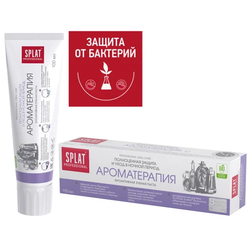 SPLAT Professional Aromatherapy Антибактериальная зубная паста 100 ml: Назначение Антибактериальное, Очищение