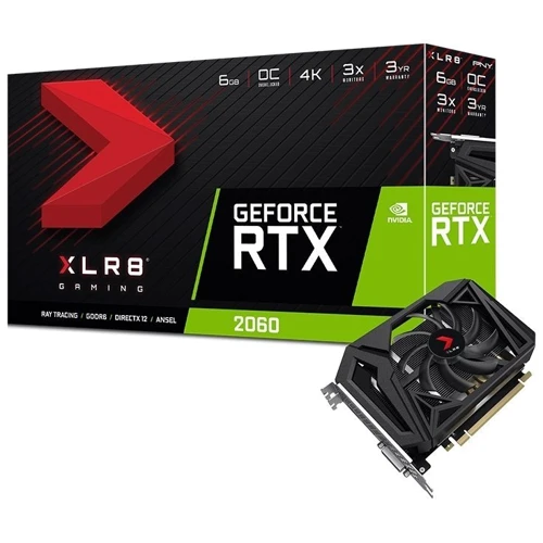 Видеокарта PNY GeForce RTX 2060 XLR8 Gaming OC 6GB (VCG20606SFPPB-O)