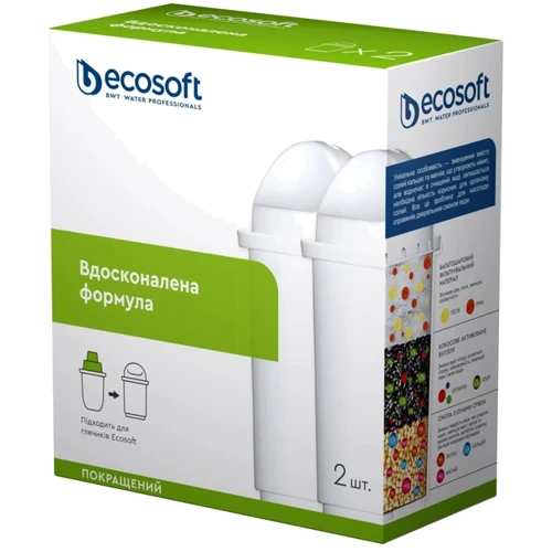 Картридж для фільтрів-глечиків Ecosoft покращені 2 шт (4820056800692)