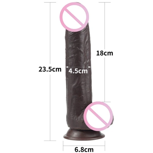 Фаллоимитатор LoveToy Sliding-Skin Dual Layer Dong 9" Black