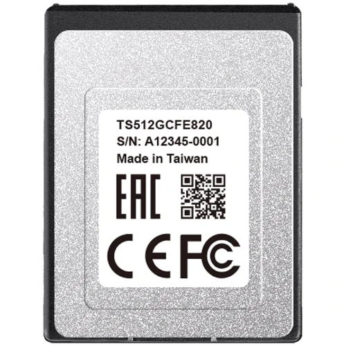 Карта пам'яті Transcend 512GB CFexpress 820 Type B (TS512GCFE820): Обсяг 512 ГБ