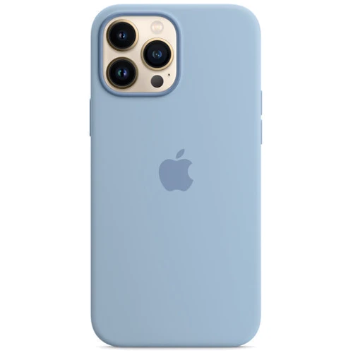 Чехол для iPhone Apple Silicone Case with MagSafe Blue Fog (MN693) for iPhone 13 Pro Max: Цвет голубой