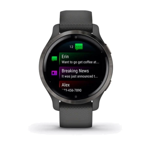 Смарт-часы Garmin Venu 2S Slate Stainless Steel Bezel with Graphite Case and Silicone Band (010-02429-10): Операционная система Проприетарная