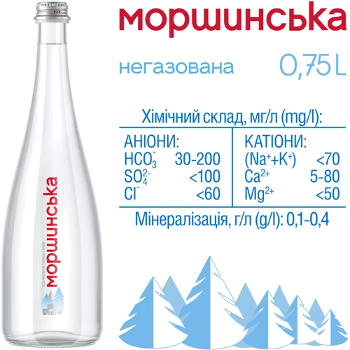 Вода Моршинська Премиум минеральная природная столовая негазированная 6х0.75 л (DS4820017001328): Вид Вода