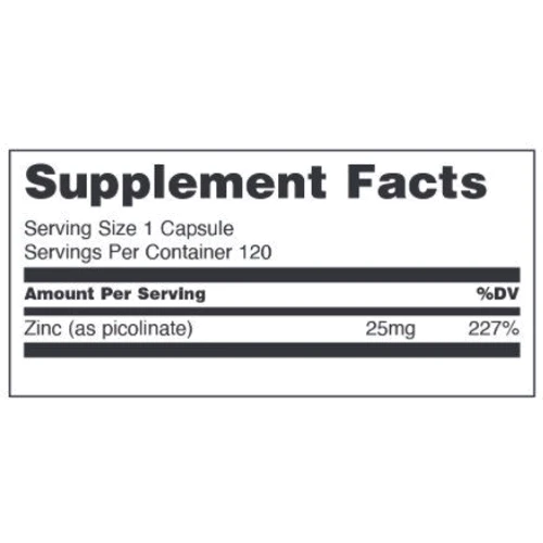 Universal Nutrition Zinc Picolinate Пиколинат цинка 120 капсул: Тип Цинк