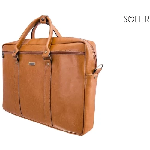 Сумка для ноутбуков Solier 17" KILBRIDGE Leather Case Camel (SL03Camel): Форм-фактор 17"