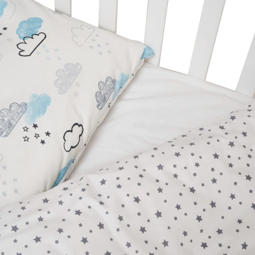 Комплект постельного белья Twins Sky Clouds blue серо-голубой (3023-TS-10)