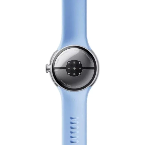 Смарт-часы Google Pixel Watch 2 Polished Silver Aluminum Case with Bay Active Band: Фитнес-функции Подсчет калорий, Пульсометр, Шагомер, Пульсоксиметр, Альтиметр, GPS-модуль