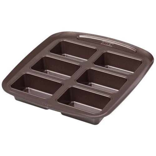 PYREX Asimetria мет.форма прямоуг.міні-cake 6шт (AS06BL0): Матеріал сталь