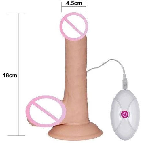 Реалистичный вибратор LoveToy The Ultra Soft Dude Vibrating 7.5"