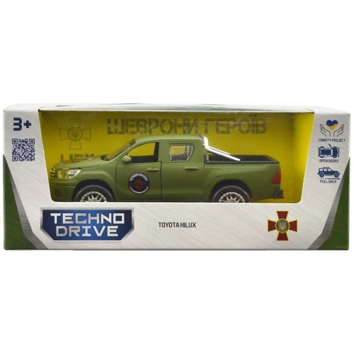 Автомодель TechnoDrive серии Шевроны Героев - Toyota Hilux - Красная калина (KM6119): Вид Автомобили