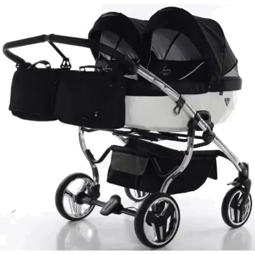 Универсальная коляска для двойни 2 в 1 Junama Diamond S-line Duo 03, черный (JD-SL-DUO-03): Возможность установки люльки есть