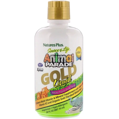 Nature's Plus, Source of Life, Animal Parade, Gold Liquid, Natural Tropical Berry Flavor, 30 fl oz (887.10 ml) (NAP-29901)