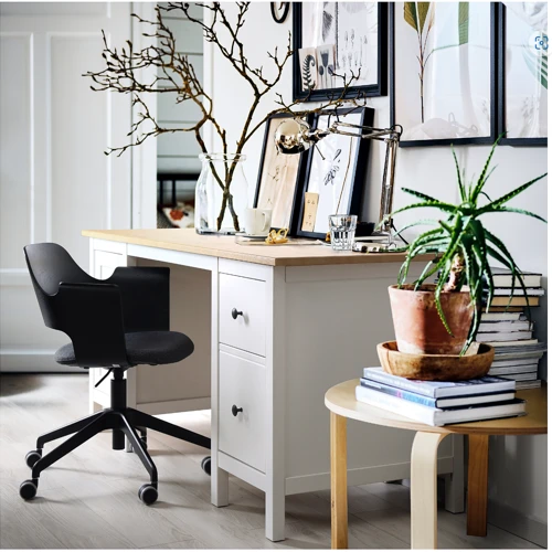 Письмовий стіл ІКЕА HEMNES 155х65 см (205.350.44): Форма стільниці Прямоугольная