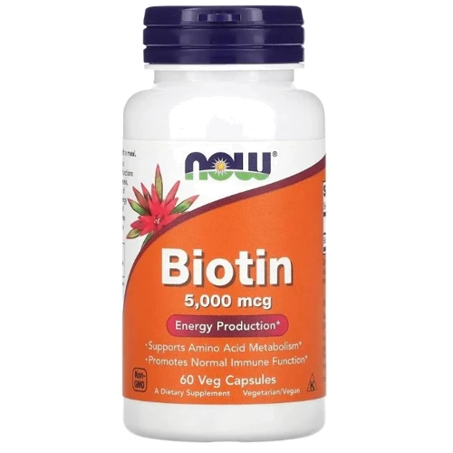 NOW Foods Biotin 5000 mcg 60 caps Біотин