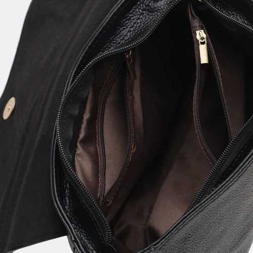 Жіноча сумка через плече Borsa Leather чорна (K10306-black): Стать жіночий