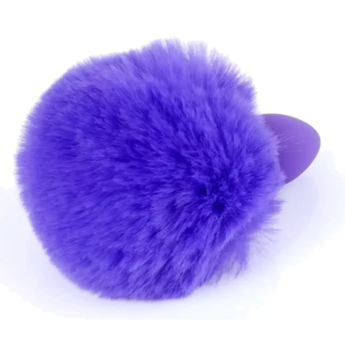 Анальная пробка S с хвостом BOSS of TOYS Boss Series - Silicon PLUG Bunny Tail Purple, BS6400101