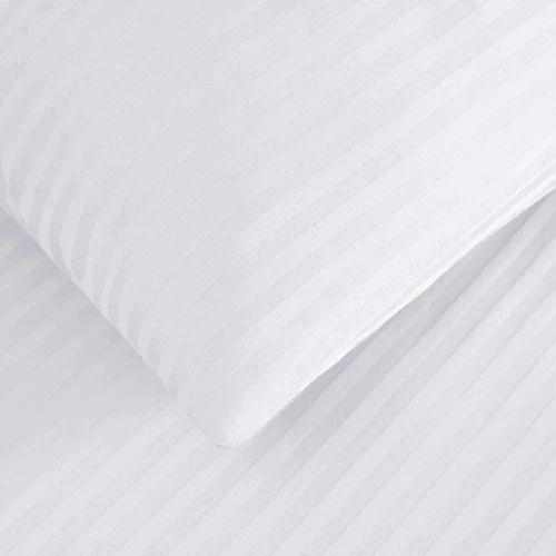 Простирадло LightHouse Sateen Stripe White на гумці страйп-сатин 160х200+25см (603890): Тип простынь