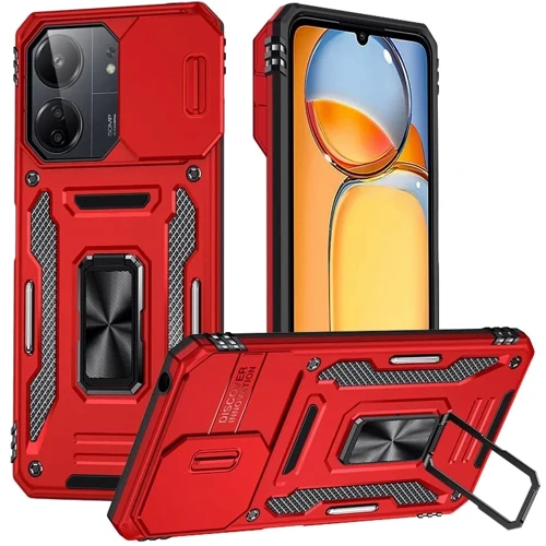 Чехол для телефонов Mobile Case Camshield Army Ring Red for Xiaomi Redmi 14C / A4 / Poco C75